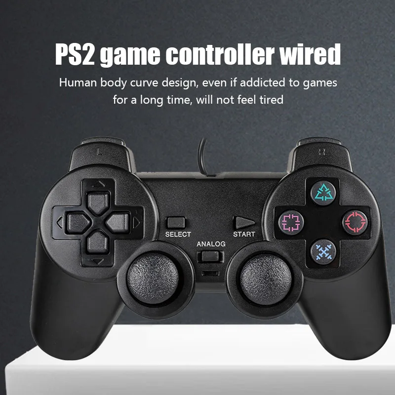 Kabelgebundenes Gamepad für Sony PS2-Controller für Mando PS2/PS2-Joystick für Playstation 2. Vibration Shock Joypad Kabelgebundene USB-PC-Steuerung