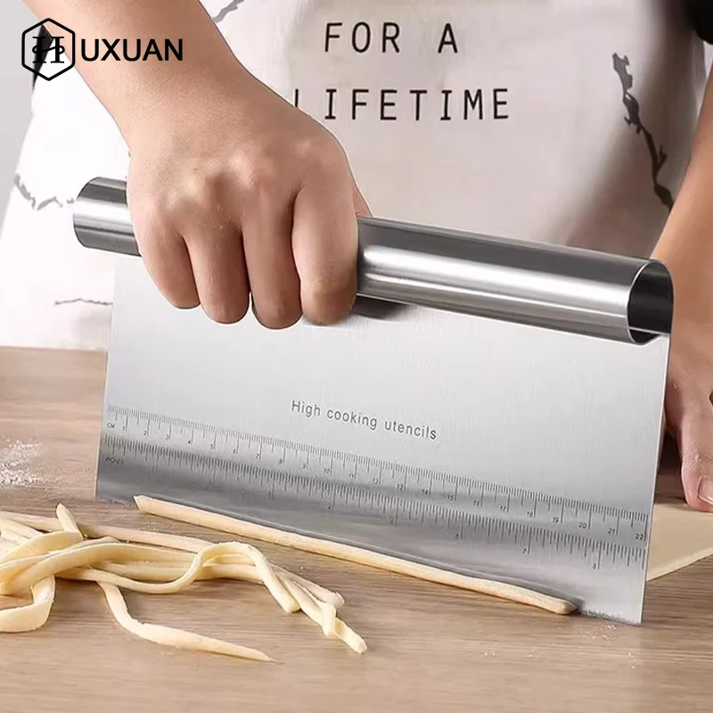 Edelstahl Kuchen Schaber Gebäck Schneider Backen Kuchen Kochen Teig Schaber Fondant Spatel Rand DIY Backen Dekorieren Werkzeuge Image