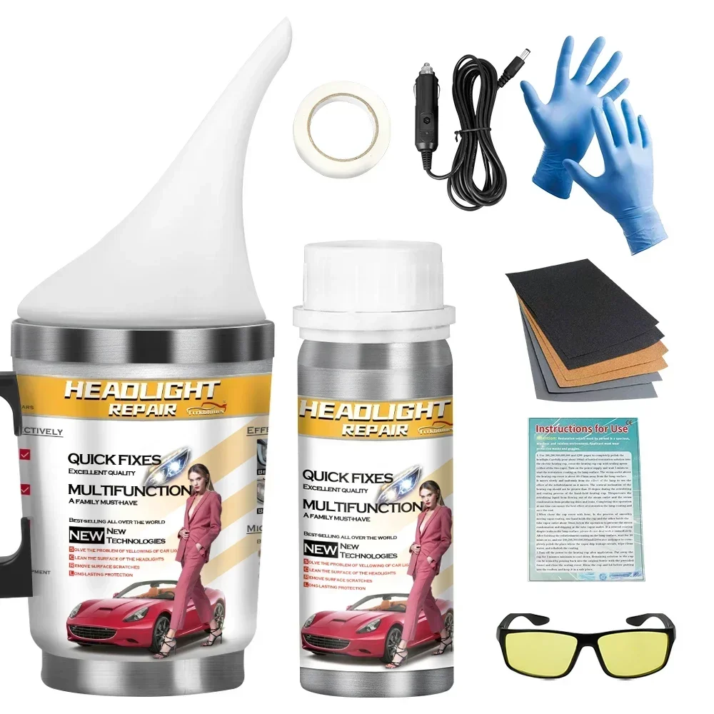 Auto Scheinwerfer Polnischen Restaurierung Kit Scheinwerfer Polieren Reinigung Kit Anti-Scratch Hydrophobe Auto Scheinwerfer Reparatur Polnischen Werkzeug Image