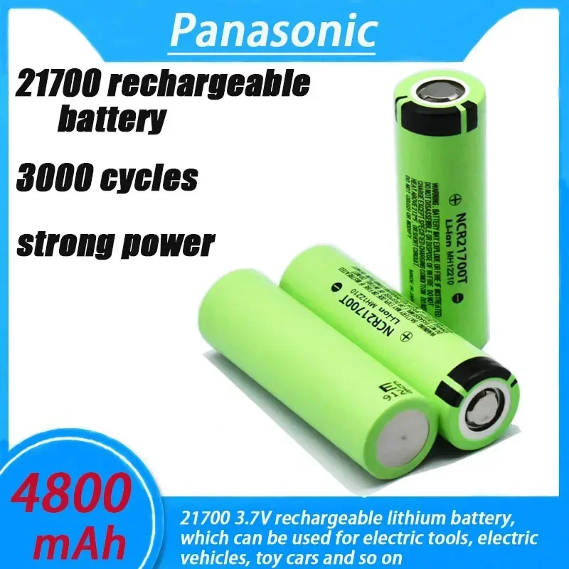 Original Panasonic NCR21700T 21700 4800 mah 3,7 V Hohe Kapazität Lithium-Akkus Zelle Für Taschenlampe Power Bank Spielzeug Image