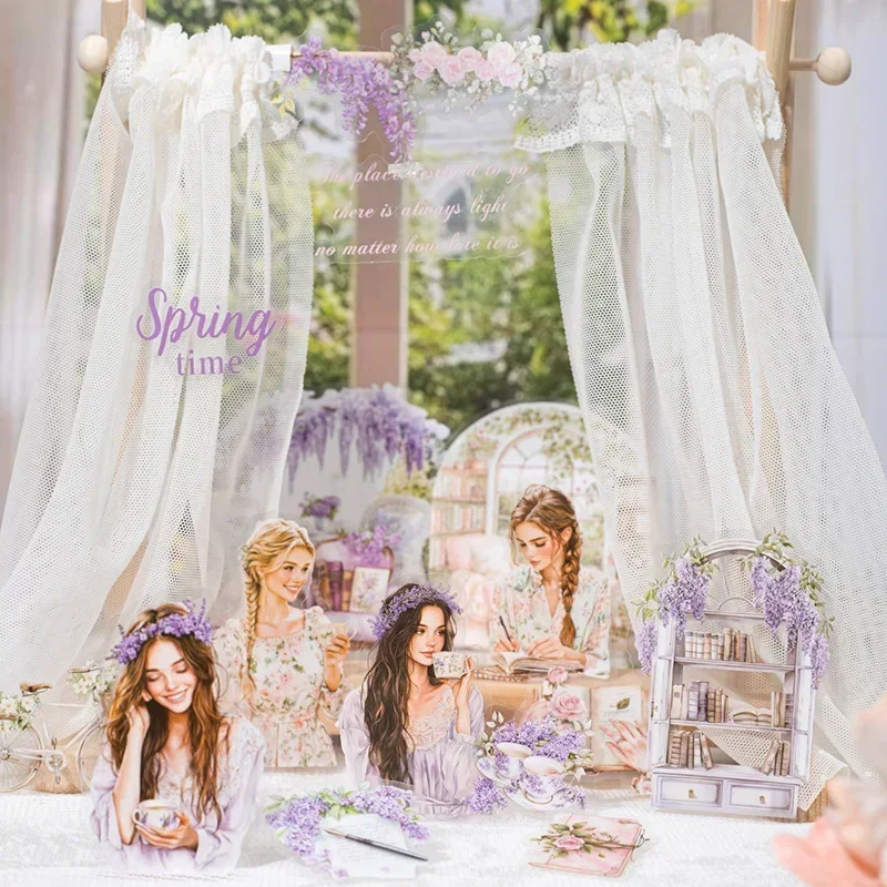 20 Stück leichte PET-Briefpapier, dekorative Fensterbank, Vintage-Artikel, Fensterbank, Mädchen-Sammelalbum Image