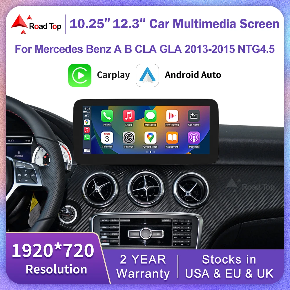 Drahtloser Carplay Linux-Touchscreen für Mercedes Benz A B-Klasse CLA GLA W176 W246 2013–2015 NTG4.5 Android Auto Radio Multimedia Image