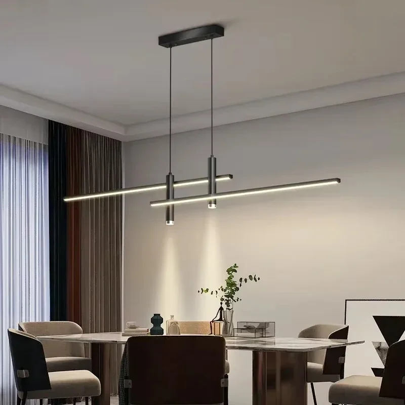 Moderne LED-Pendelleuchte, schwarze Strahler für Restaurant, Hotel, Bar, Lobby, Villa, Wohnzimmer, dekorative Innenbeleuchtung