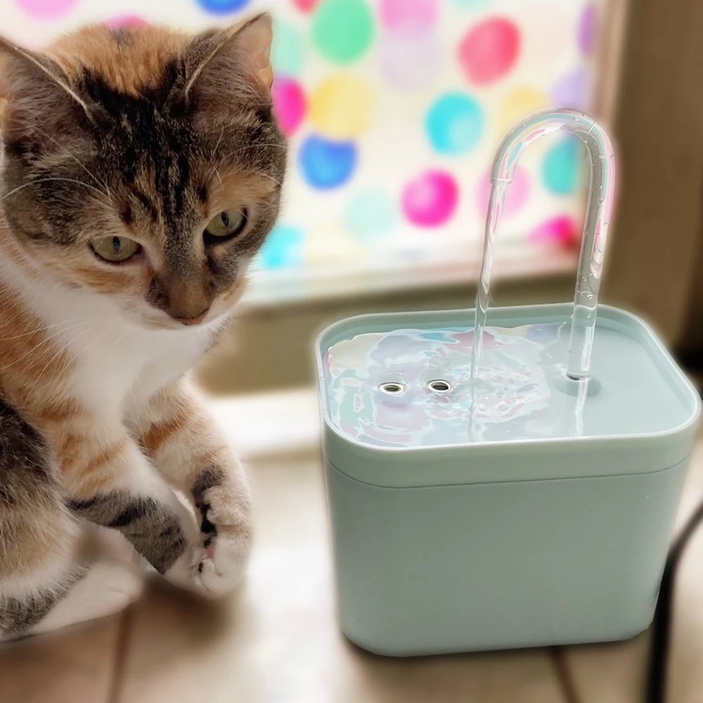 USB elektrische 1,5 l Stumm schaltung Spender Katze Wasser brunnen Auto Filter Katze Trinker Schüssel für Katzen Haustier Wasser Rezirkulieren Filtrieren Image