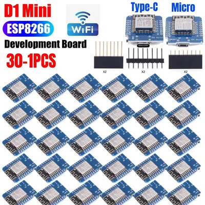 1-30PCS ESP8266 D1 Mini WIFI Entwicklung Bord ESP-12F CH340 V2 USB Wemos Wifi Entwicklung Bord D1 Image