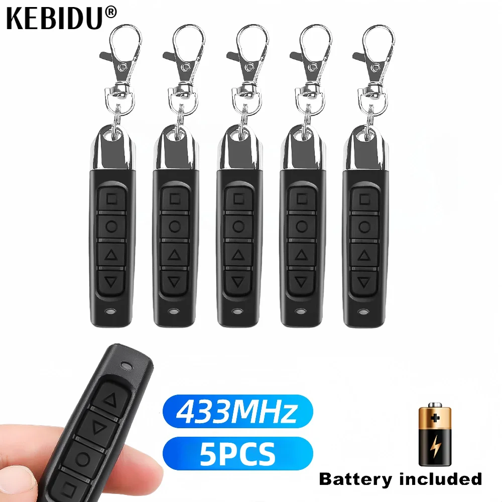 KEBIDU 5PCS 433MHz Kopie Fernbedienung Elektrische Garage Türöffner Wireless Control Duplizierer Klon Klonen Code Sender Image