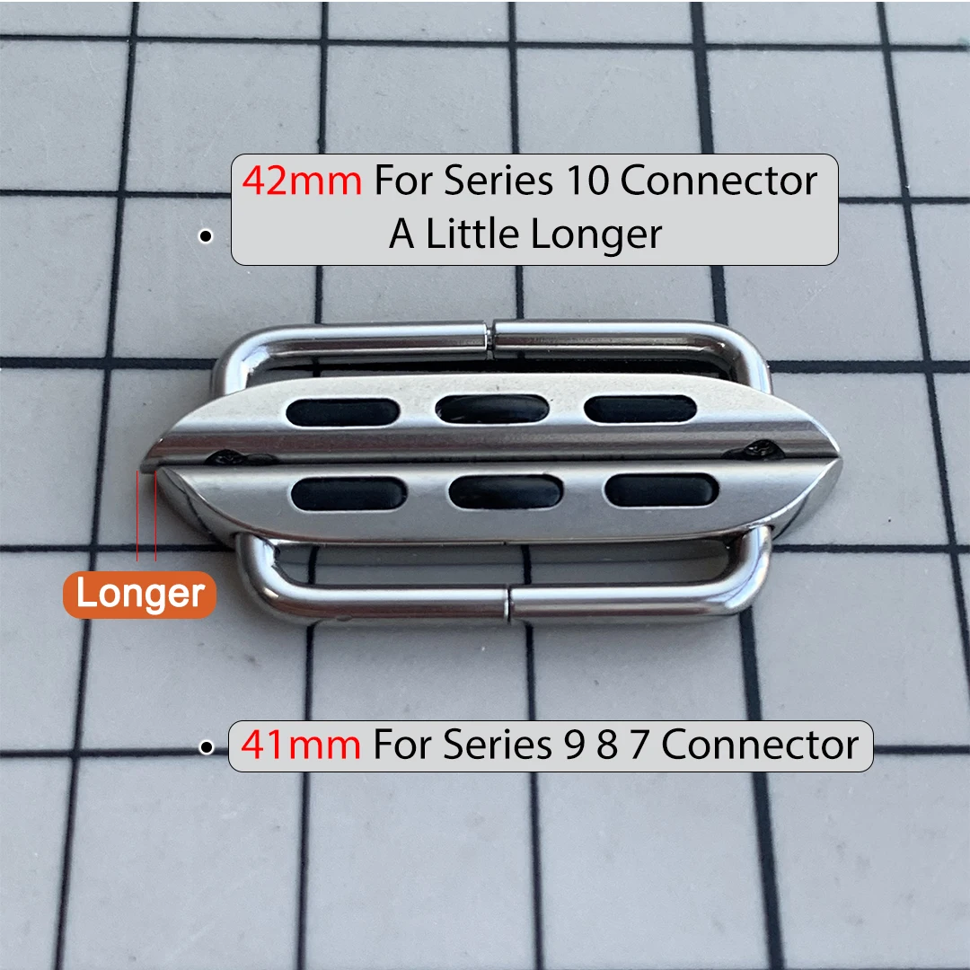 Kebitt 1 Paar hochwertiges 42 mm 41 mm 40 mm Edelstahl-Verbindungsgehäuse für Apple Watch Serie 10 9 8 7 Image