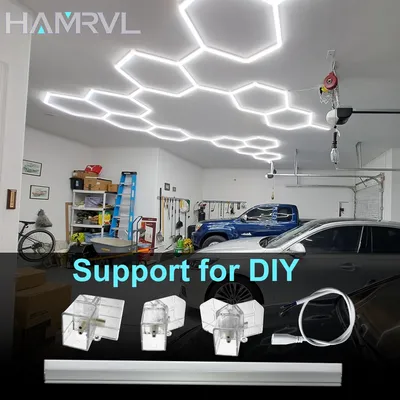 DIY LED tube Hexagon connector cable accessories for honeycomb Lamp 110-240V for Barbershop Workshop