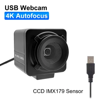 4K IMX179 Webcam Autofocus Conference PC Live Broadcast USB Webcam No Distortion Lens for Youtube