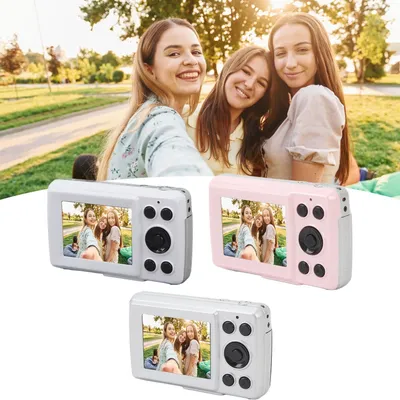 Portable Camera 2.4 in Multi Axis Stabilization ABS 16MP 16X Digital Zoom 1080P Compact Camera for