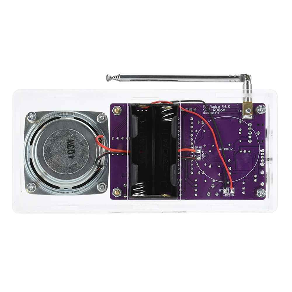 DIY Electronic Kit FM Radio Soldering Kit 87.5MHz~108MHZ Digital Tube Display FM Radio Electronic SolderLearning PCB Kit