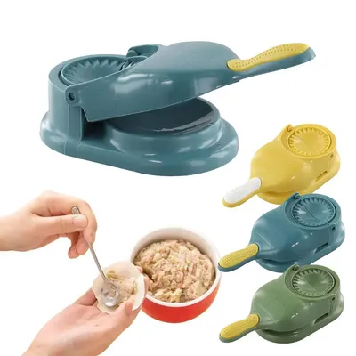 2 In1 Dumpling Maker DIY Kit Wrapper Presser Manual Ravioli Molder Labor-Saving Dough Gadgets