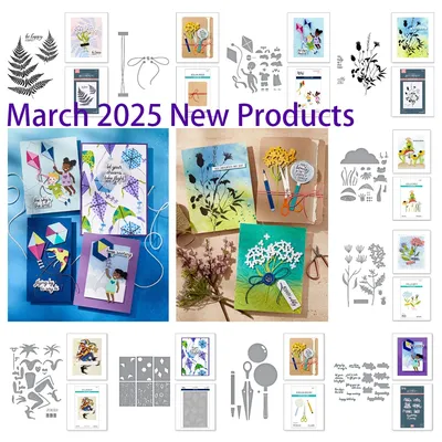 Springtime Flying Kites Dies Metal Cutting Dies Stencil for Scrapbooking Joker Decoration Embossing