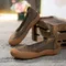 Careaymade-scarpe da donna in vera pelle, punta più larga pelle bovina stagionale retro casual confortevole suola morbida scarpe da donna morbide