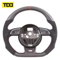 Volante in vera fibra di carbonio al 100% per Audi A3 A4 B8 B8.5 A5 S3 S4 S5 RS3 RS4 volante traforato in pelle