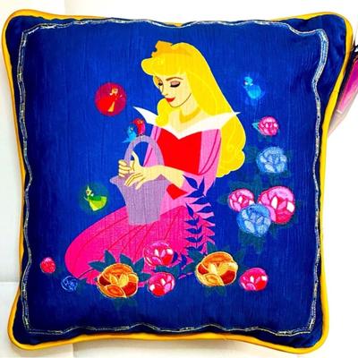 Disney Bedding | 2024 Disney Parks Ashley Taylor Sleeping Beauty Collection Pink Blue Pillow. New | Color: Blue/Pink | Size: Os