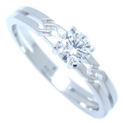 Gucci Jewelry | Gucci Infinity Solitaire Ring 0.24ct Diamond K18wg White Gold 292816 Size 5.25 | Color: Silver | Size: Os