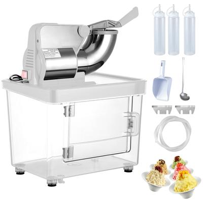 110V Commercial Ice Crusher with Dual Blades, Stainless Steel - 34 L
