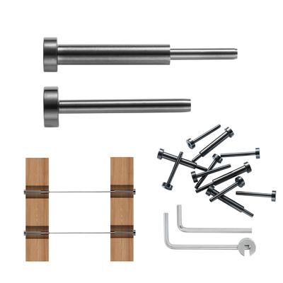 Invisible Cable Railing kit, T316 Stainless Steel 1/8" Invisible Receiver and Swage Stud End for Cable Railing, Swage Tensioner