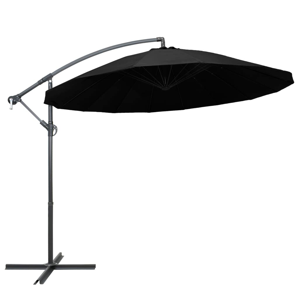 vidaXL Ampelschirm Schwarz 3 m Aluminium-Mast Image