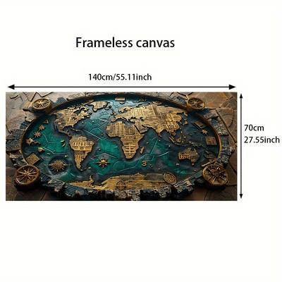 TEMU 1pc 27.55inch*55.11inch/70cm*140cm Modern Illustration2 Canvas Painting Art For Living Room Poster For Bedroom And Living Room Decoration Cuadros Image