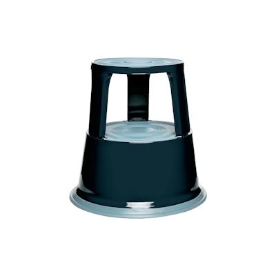 Rollhocker aus Stahlblech, 3 Lenkrollen, Höhe 430 mm, Tragkraft 150 kg, schwarz Image