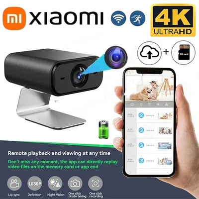 Xiaomi 4K Home Surveillance Camera V720 Wireless WiFi Mobile Phone Remote Mini Indoor Plug-In Free HD Multi-Scenario Applicable