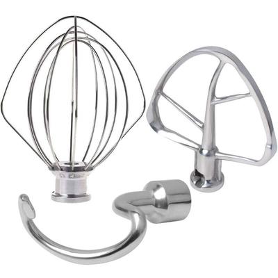 Edelstahl-Rührbesen kompatibel mit Schneebesen, Knethaken und Flachrührer-Set, kompatibel mit allen Image