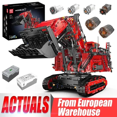 Mould King 17070 17071 Technisches LKW-Spielzeug Der motorisierte R 9800-Bagger-Baustein-Montagerauto-Ziegel-Weihnachtsgeschenk für Kinder Image