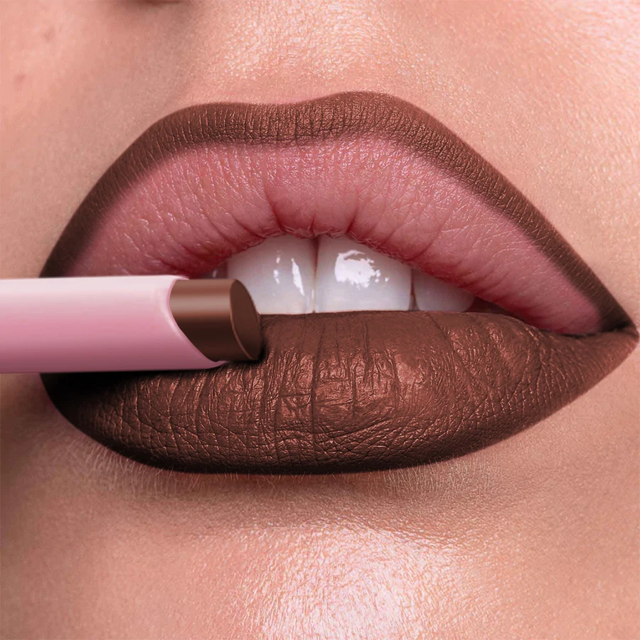15-Farben Nude Brown Lip Liner Pencil Sexy Red Matte Smooth Waterproof Lip Liner Langlebiger Lippen-Make-up-Lippenstiftstift für Frauen Image