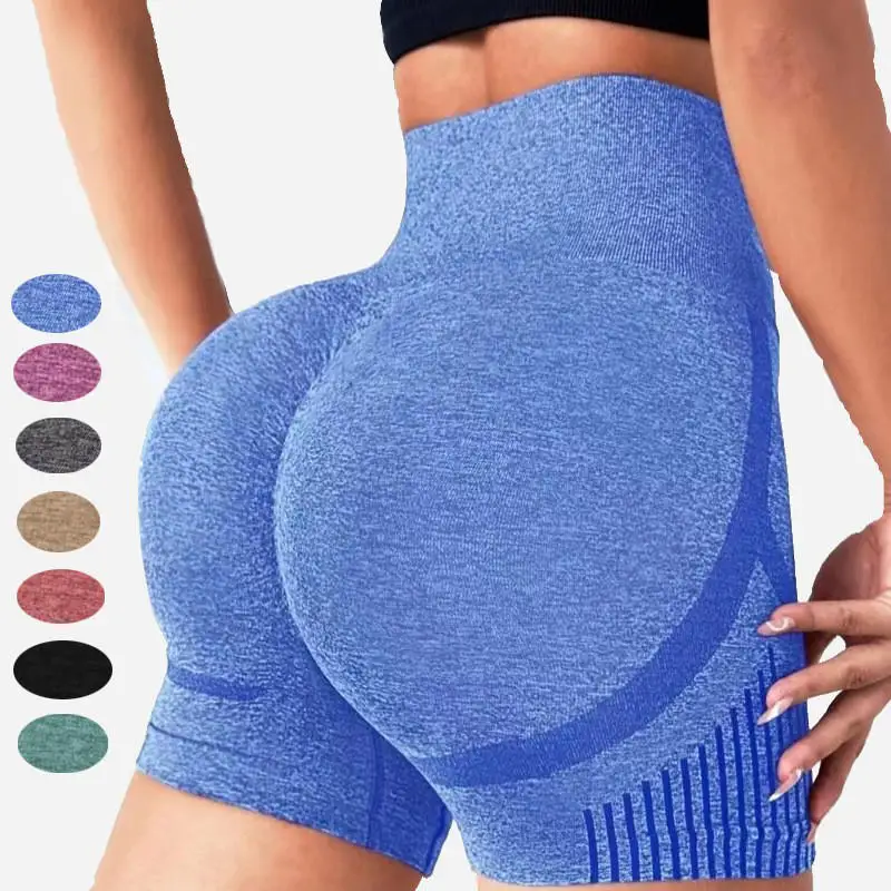 Frauen Yoga Shorts Hohe Taille Workout Shorts Fitness Yoga Lift Butt Fitness Damen Yoga Gym Running Short Hosen Sportswear Image