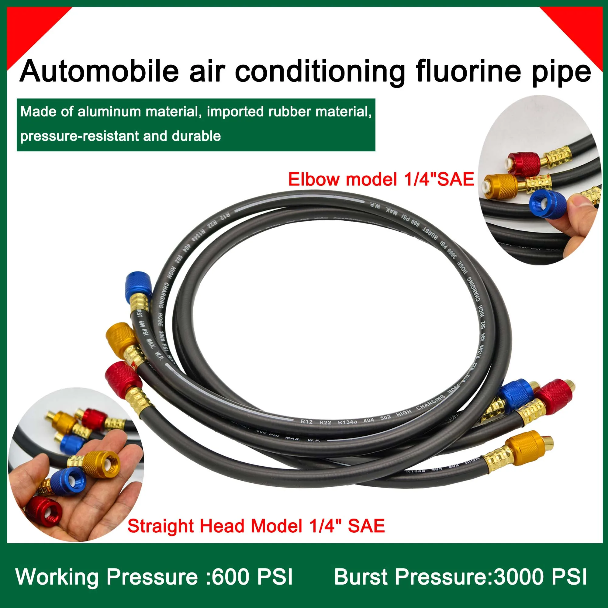 R134a R410A AC Kältemittel-Ladeschläuche HVAC Klimaanlage Werkzeug Auto Silikonschlauch Rohr Klimaanlage Wartung Image