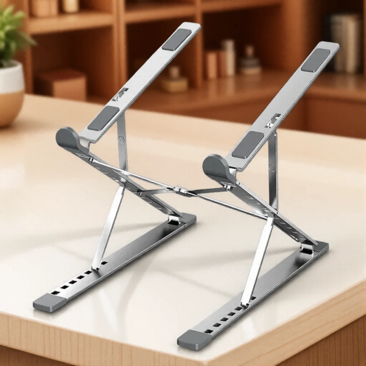 Verstellbarer Laptop-Ständer aus Aluminiumlegierung für Notebook, Tablet, PC, Halterung, tragbar, zusammenklappbar, Kühlunterstützung Image