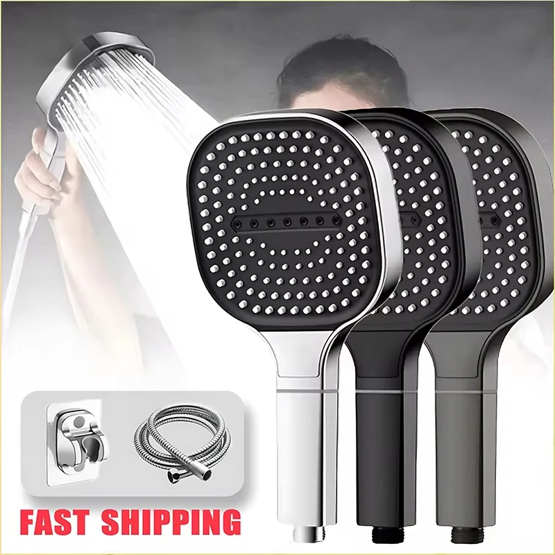 Neue 13 cm Große Panel Dusche Kopf Einstellbar 3 Modi Hochdruck Massage Dusche Kopf Filter Element Bad Zubehör Werkzeuge