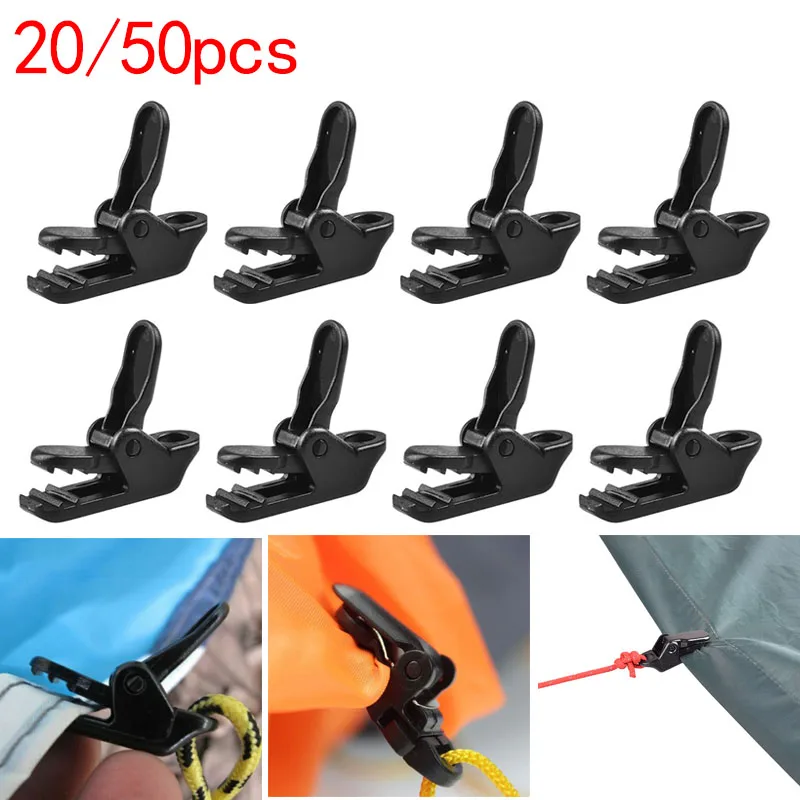 20/50 stücke Markise Clamp Clips Outdoor Baldachin Camping Zelt Halter Shades Zubehör Straffen Werkzeug Garten Pavillons Plane Festen Clip Image