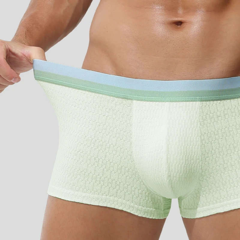 Herren-Unterwäsche aus Baumwolle, Herren-Boxershorts, Sommer, dünn, Trend, Sport-Boxershorts für Jungen, antibakterielle Boxershorts Image