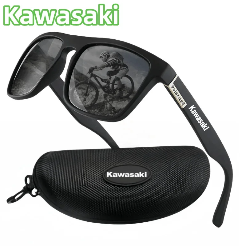 Kawasaki Square Vintage Sport Polarisierte Sonnenbrille für Männer und Frauen, Luxusmarke, Designer-Sonnenbrille, zum Fahren, Angeln, UV400, Eyewea Image