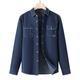 Per uomo Camicia Camicia Estiva Camicia casual Camicia da Spiaggia Camicia con Bottoni Blu scuro Azzurro Manica Lunga Semplice Bavero Vacanza Camicia hawaiana Bottonato Abbigliamento Misto Cotone