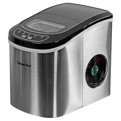 Magic Chef Portable Countertop Ice Maker, Small Ice Maker, Tabletop Ice Maker for Parties, 27-Pound