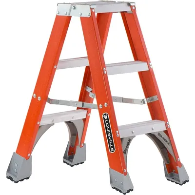 FM1503 Twin Front Stepladder, 3-Feet, Orange