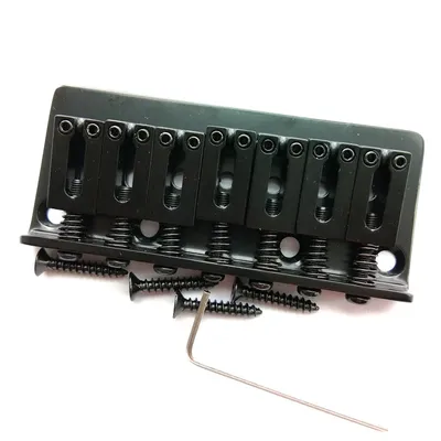 Electric Guitar Bridge,Through Body Fixed, 7 Strings, BJ2002-7, Black Guitar Bridge, BJH-606