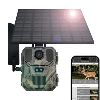 Wildlife Camera 4G Integrated Solar Powered 30MP 4K Night Vision Trail Camera Phone APP 120