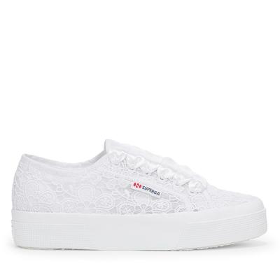 Superga 2740 Flower Macrame - Total White Trainers