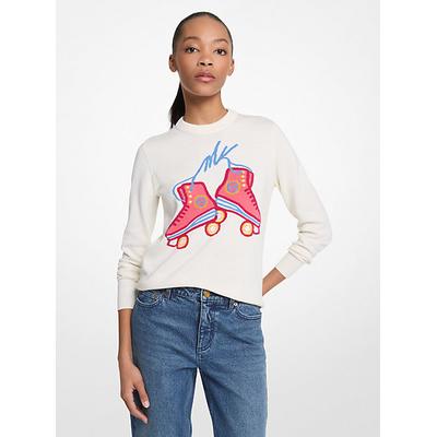Michael Kors Graphic Knit Sweater Natural L