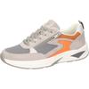 Sneaker WALDLÄUFER "H-JACK", Herren, Gr. 8,5 (42,5), bunt (hellgrau, orange), Veloursleder, Textil, sportlich, Schuhe, Schnürschuh, Freizeitschuh in Komfortweite H (= sehr weit)