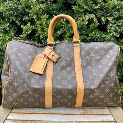 Louis Vuitton Bags | Louis Vuitton Monogram Keepall 45 Travel Bag | Color: Brown/Tan | Size: Approx. 17.75in X 9.5in X 8in