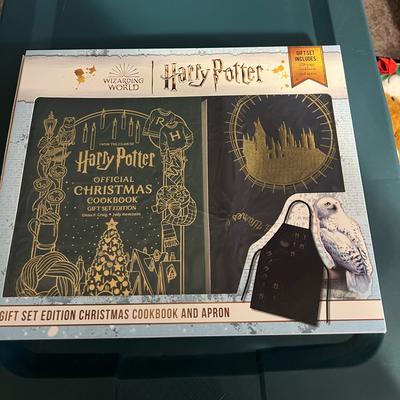 Disney Kitchen | Harry Potter Christmas Cookbook And Apron Set | Color: Blue/Green | Size: Os