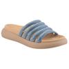 Pantolette GABOR, Damen, Gr. 43, blau (hellblau), Textil, modisch, Schuhe, Plateau, Sommerschuh, Schlappen mit Best Fitting-Ausstattung