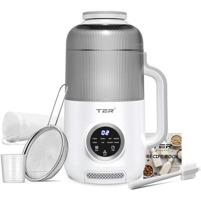 10-in-1 Nut Milk Maker, 40oz Blender Homemade Almond, Oat, Soy, Coconut Milk, Juice & Soup, Electric Bean Milk Machine