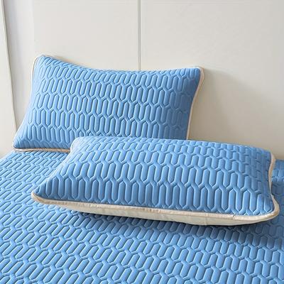 TEMU 2pcs Pillowcases With Geometric Pattern, Soft & Comfortable, Machine Washable, 48x72cm, Bedroom Or Dorm Decor Image